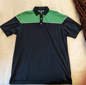 FJ Navy and Green Athletic Polo